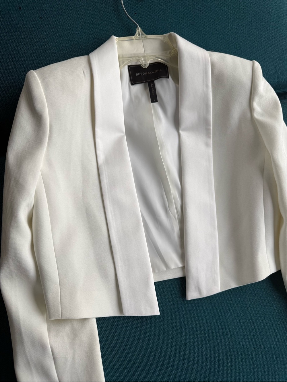 BCBG MAX AZRIA RUNWAY
COLLECTION JACKET size, small color of white - Picture 5 of 8